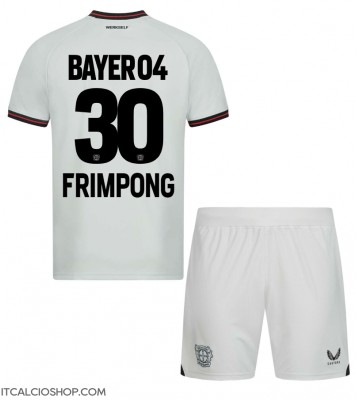 Bayer Leverkusen Jeremie Frimpong #30 Seconda Maglia Bambino 2023-24 Manica Corta (+ Pantaloni corti)